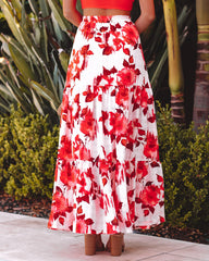 Greta Floral Tiered Maxi Skirt