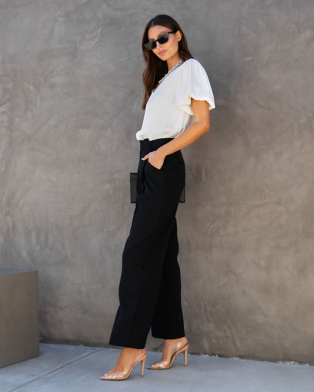 Charlotte High Waisted Pants - Black