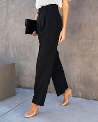 Charlotte High Waisted Pants - Black